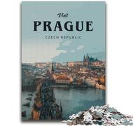 Visit Prague Jigsaw Puzzles for Adults 1000 Jigsaws, Family Entertainment Toys Is Ideal As A Gift for The Whole Family 1000pcs (50x75cm)