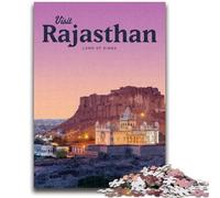 Visit Rajasthan Jigsaw Puzzles for Teenagers 1000 Jigsaws, for Age 14+ Fun Games Fun Activities at Home, Birthday Gifts, Travel Gifts 1000pcs (50x75cm)