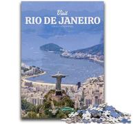 Visit Rio De Janeiro Adult Jigsaw Puzzles 1000 Pieces, Toys Educational Games Stress Relieving Secret Santa Gifts for And Age 14 1000pcs (26x38cm)