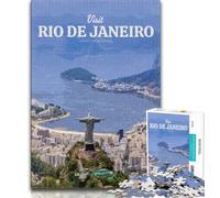 Visit Rio De Janeiro Jigsaw Puzzles 1000 Pieces for Adults Teens,Decompressing Intellectual Educational Toy Great Gifts And Toys 50x75cm