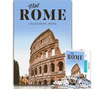 Visit Rome Jigsaw Puzzles for Adults 1000 Jigsaws,Challenging Game And Family Play Wall Decoration Unique Birthday And Xmas Gifts 38x26cm