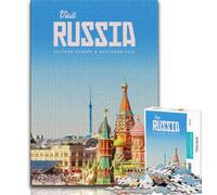 Visit Russia Jigsaw Puzzles for Adults 1000 Pieces,Challenging Game And Family Play for Is Ideal As A Gift for The Whole Family 38x26cm