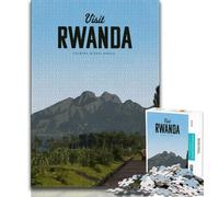 Visit Rwanda Puzzles 1000 Pieces for Adults,Challenging Game And Family Play for Is Ideal As A Gift for The Whole Family 38x26cm