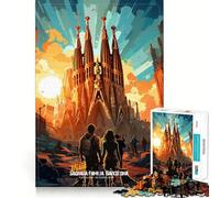 Visit SAGRADA FAMILIA Jigsaw for Teenagers1000 Pieces Mind Boost Game Firm Fit Secure Assembly Bonding Activity for Loved Ones (38x26cm)