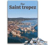 Visit Saint Tropez Jigsaw Puzzles for Adults, Art Interesting Stress Reduction Wishlist with Santa Claus for Age 14 2000pcs (70x100cm)