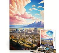 Visit Salt Lake City Teenagers 1000 Piece Jigsaw Puzzle Reasoning Skill Stress Relief Fun Sharp Cut Best Gift (38x52cm)