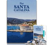 Visit Santa Catalina 1000 Piece Jigsaw Puzzle for Adults Teens,Challenging Game Gifts for Is Ideal As A Gift for The Whole Family 75x50cm