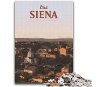 Visit Siena Jigsaws 1000 Pieces for Teenagers, Challenging Game Toys Every Piece Is Unique - Challenging Family Fun Game 1000pcs (50x75cm)
