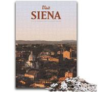 Visit Siena Jigsaws Puzzles 1000 Pieces for Adults Gifts, Staycation Kill Time Birthday Present, Gifts, Wall Art for 14+ 1000pcs (26x38cm)
