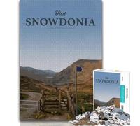 Visit Snowdonia Puzzles for Teenagers Teens 1000pc Puzzle,Help The Brain Exercise Addictive Toys to Cultivate Patience A Work of Art 75x50cm