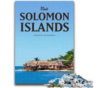 Visit Solomon Islands Jigsaw Puzzles for Adults, Art Interesting Stress Reduction Wishlist with Santa Claus for Age 14 1000pcs (26x38cm)