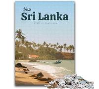 Visit Sri Lanka 1000 Piece Jigsaw Puzzles for Adults, Family Game Stress Reliever Difficult Challenge Gifts for Friends And Family 1000pcs (50x75cm)