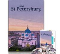 Visit St Petersburg 1000 Piece Jigsaw Puzzles for Adults Gifts,Decompressing Intellectual Educational Toy Birthday Present,Gifts,Wall Art 50x75cm