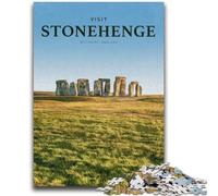 Visit Stonehenge Jigsaws 1000 Pieces for Teenagers, Challenging Game Toys Every Piece Is Unique - Challenging Family Fun Game 1000pcs (50x75cm)