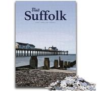 Visit Suffolk Puzzles for Teenagers 1000 Pieces, Learning Educational Toys Family Games Suitable for Desktop Decoration 1000pcs (26x38cm)
