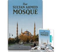Visit Sultan Ahmed Mosque 1000 Pieces Jigsaw Puzzles For Teens And Adults,Educational Toys Is Ideal As A Gift for The Whole Family 38x26cm