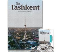 Visit Tashkent Adult Jigsaws 1000 Pieces Difficult,Family Game Stress Reliever Difficult Challenge Great Gifts And Toys 38x26cm