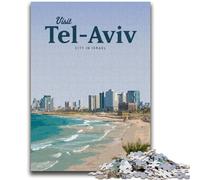 Visit Tel Aviv 1000 Piece Jigsaw Puzzles for Teenagers Gifts, Family Game Stress Reliever Difficult Challenge Gifts for Friends And Family 1000pcs (26x38cm)