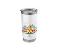 Visit Thailand Iconic Temple Architecture Stainless Steel Insulated Tumbler