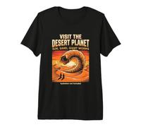 Visit The Desert Planet Funny Sci Fi Sandworm Retro Premium T-Shirt