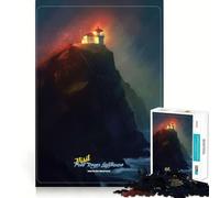 Visit The Fog Lighthouse Jigsaw Puzzle1000 Pieces Mind Train Fun Clean Cut Sturdy Components Captivating Leisure for Cozy Indoors (50x75cm)