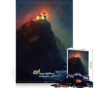 Visit The Fog Lighthouse Jigsaw Puzzles 1000 Piece for Teenagers Focus Training Happy Idle Time Tight Join Lovely Gift (38x52cm)