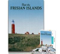 Visit The Frisian Islands Jigsaw Puzzles 1000 Pieces for Adults Teens,Help The Brain Exercise Addictive Toys to Cultivate Patience Parent-child Interaction 50x75cm