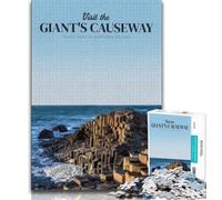 Visit The Giants Causeway Jigsaw Puzzles for Adults 1000 Jigsaws,Toys Educational Games Stress Relieving Suitable for Desktop Decoration 38x26cm