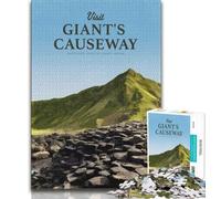Visit The Giants Causeway Jigsaw Puzzles for Adults 1000 Piece,Help The Brain Exercise Addictive Toys to Cultivate Patience Suitable for Couples 38x26cm