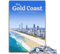 Visit The Gold Coast 1000 Piece Jigsaw Puzzle for Adults And Teenagers,Decompressing Intellectual Educational Toy Secret Santa Gifts (38x52cm)