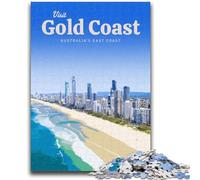Visit The Gold Coast 1000 Piece Jigsaw Puzzles for Teenagers, Educational Games DIY Toys with Matching Poster And Trivia Sheet for Age 14+ 1000pcs (50x75cm)