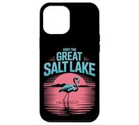Visit The Great Salt Lake Flamingo Pink Utah Sunset Tourist Case for iPhone 12 Pro Max