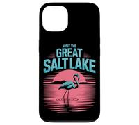 Visit The Great Salt Lake Flamingo Pink Utah Sunset Tourist Case for iPhone 13