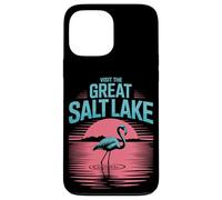 Visit The Great Salt Lake Flamingo Pink Utah Sunset Tourist Case for iPhone 13 Pro Max