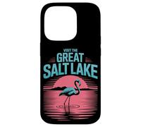 Visit The Great Salt Lake Flamingo Pink Utah Sunset Tourist Case for iPhone 14 Pro