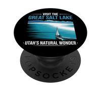 Visit The Great Salt Lake Marina Sailing Boat Utah Tourist PopSockets Adhesive PopGrip