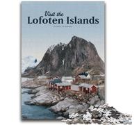Visit The Lofoten Islands 1000 Piece Jigsaw Puzzle for Adults Teens,Stress Reliever Difficult Challenge Unique Home Decor And Gifts (50x75cm)