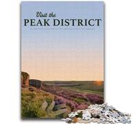 Visit The Peak District 1000 Piece Jigsaw Puzzle for Adults Teens,Learning Educational Toys Family Games Birthday Present,Gifts (38x26cm)