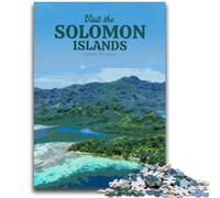 Visit The Solomon Islands 1000 Pieces Jigsaw Puzzle for Adults& Teens, Challenging Game Toys Wall Decoration Unique Birthday And Xmas Gifts 1000pcs (50x75cm)