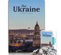 Visit Ukraine Jigsaw Puzzles for Teenagers 1000 Jigsaws,Staycation Kill Time Every Piece Is Unique - Challenging Family Fun Game 50x75cm