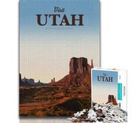 Visit Utah Puzzles 1000 Pieces for Adults,Challenging To Complete But Fun And Humorous Unique Home Decor And Gifts 38x26cm