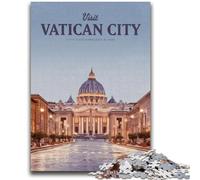 Visit Vatican City 1000 Pieces Jigsaw Puzzle For Adults Teens, Help The Brain Exercise Addictive Toys to Cultivate Patience Perfect Decoration 1000pcs (50x75cm)