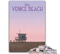 Visit Venice Beach Puzzles 1000 Pieces for Adults,for Educational Game Challenge Toy for Is Ideal As A Gift for The Whole Family (38x52cm)