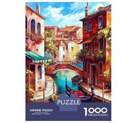 Visit Venice Jigsaw Puzzle 1000 Pieces, Historic Square Architecture, Thick Cardboard Pieces, Birthday Gift for Home Décor Fans, Paper Board, 52x38cm/1000pcs