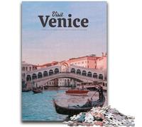 Visit Venice Puzzles for Adults 1000 Pieces, Educational Stress Relief Toy for Is Ideal As A Gift for The Whole Family 1000pcs (50x75cm)