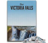 Visit Victoria Falls Jigsaw Puzzles for Teenagers, Challenging Game And Family Play Artists Collection, Fine Art for Age 14 Years Up 1000pcs (50x75cm)