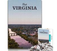 Visit Virginia Jigsaw Puzzles for Adults 1000 Jigsaws,Challenging Game And Family Play Wall Decoration Unique Birthday And Xmas Gifts 38x26cm