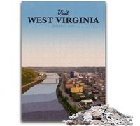 Visit West Virginia Jigsaw Puzzles for Teenagers 1000 Pieces, Perfect for Game Nights, Colorful Toy for Home Gift 1000pcs (50x75cm)