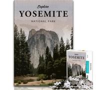 Visit Yosemite Adult Jigsaw Puzzles 1000 Pieces,Challenging Game And Family Play for Is Ideal As A Gift for The Whole Family 38x26cm