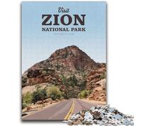Visit Zion National Park Puzzles for Teenagers 1000 Pieces, Challenging Game Toys Wall Decoration Unique Birthday And Xmas Gifts 1000pcs (26x38cm)
